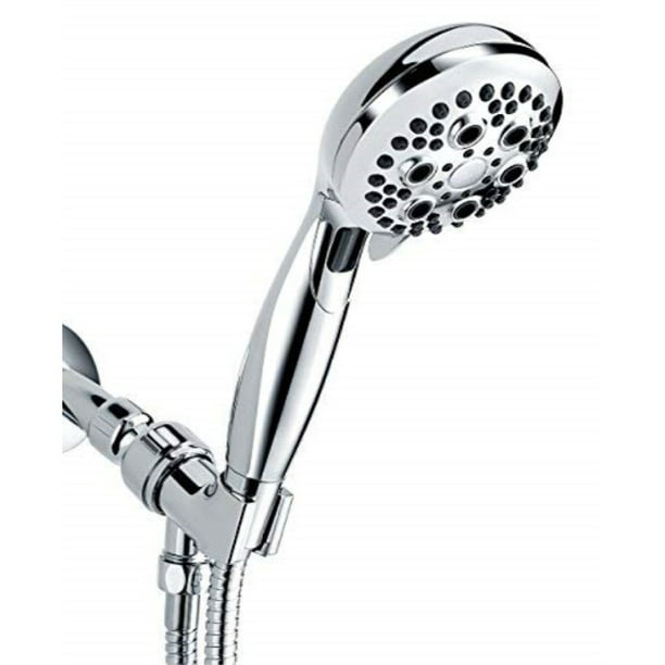 Hand Held Shower Head Low Flow 9-jet Turbo Massage 1.5gpm Energy & Water Saver
